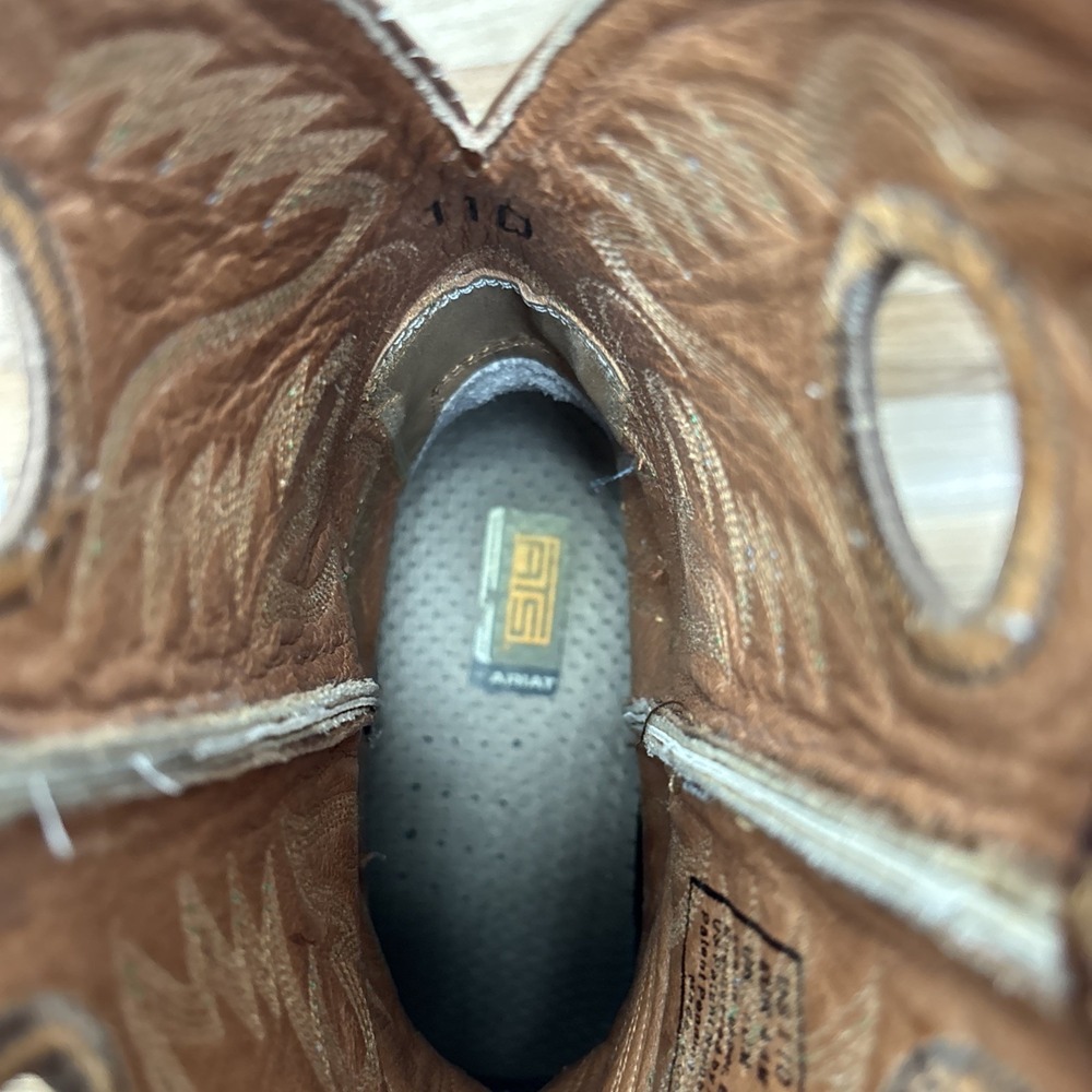 Ariat Buckaroo Stockman Western Cowboy Boots Brown Mens Size 11D Rodeo Ranch - Picture 9 of 16